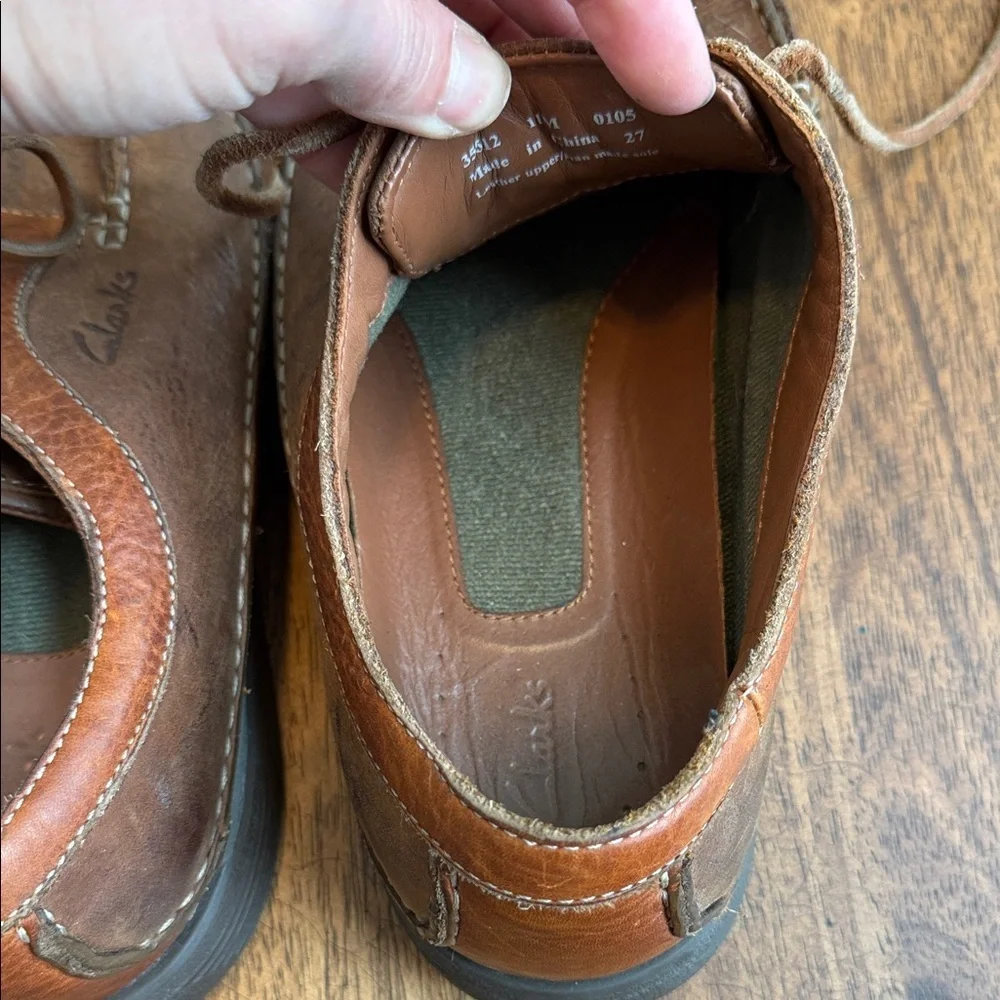 Clarks Men's Brown Leather Lace-Up Derbys